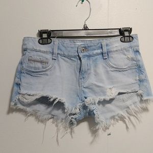 Used trf Denim ZARA girls shorts Size 02 color blue